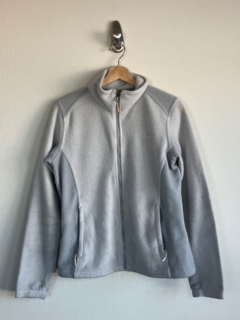 North Face Women's Grey Fleece Jacket  Size Medium